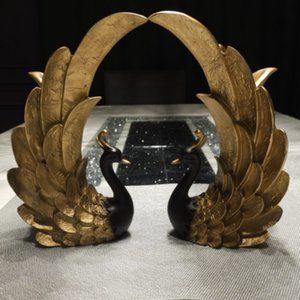 golden black peacock pair of two for sale